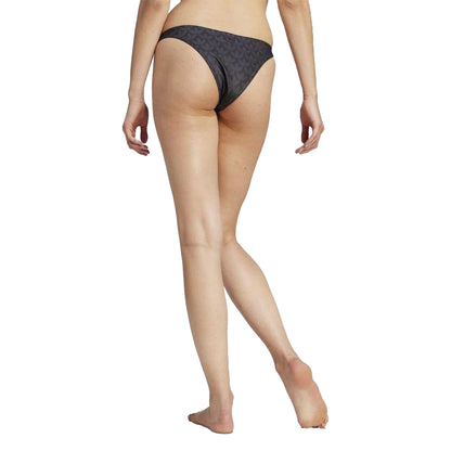 Black - Back - Adidas Womens-Ladies Monogram Bikini Bottoms