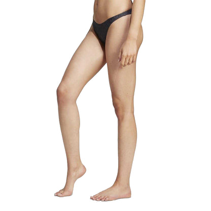 Black - Side - Adidas Womens-Ladies Monogram Bikini Bottoms