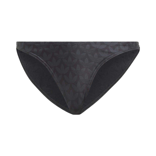 Black - Front - Adidas Womens-Ladies Monogram Bikini Bottoms