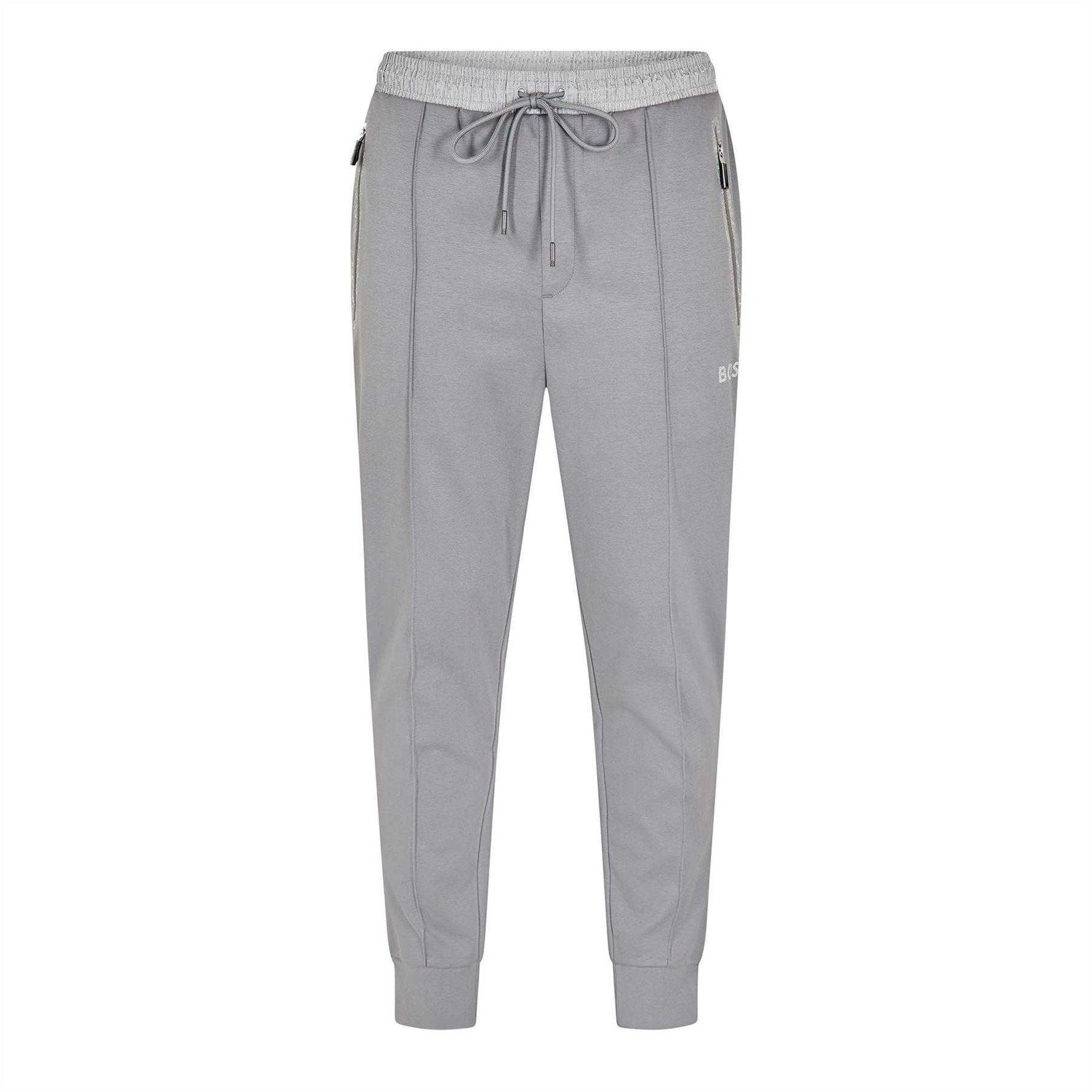 Medium Grey - Front - Boss Mens Hadiko Mirror Joggers