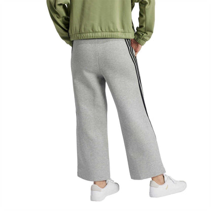 Medium Grey - Back - Adidas Womens-Ladies 3S Joggers