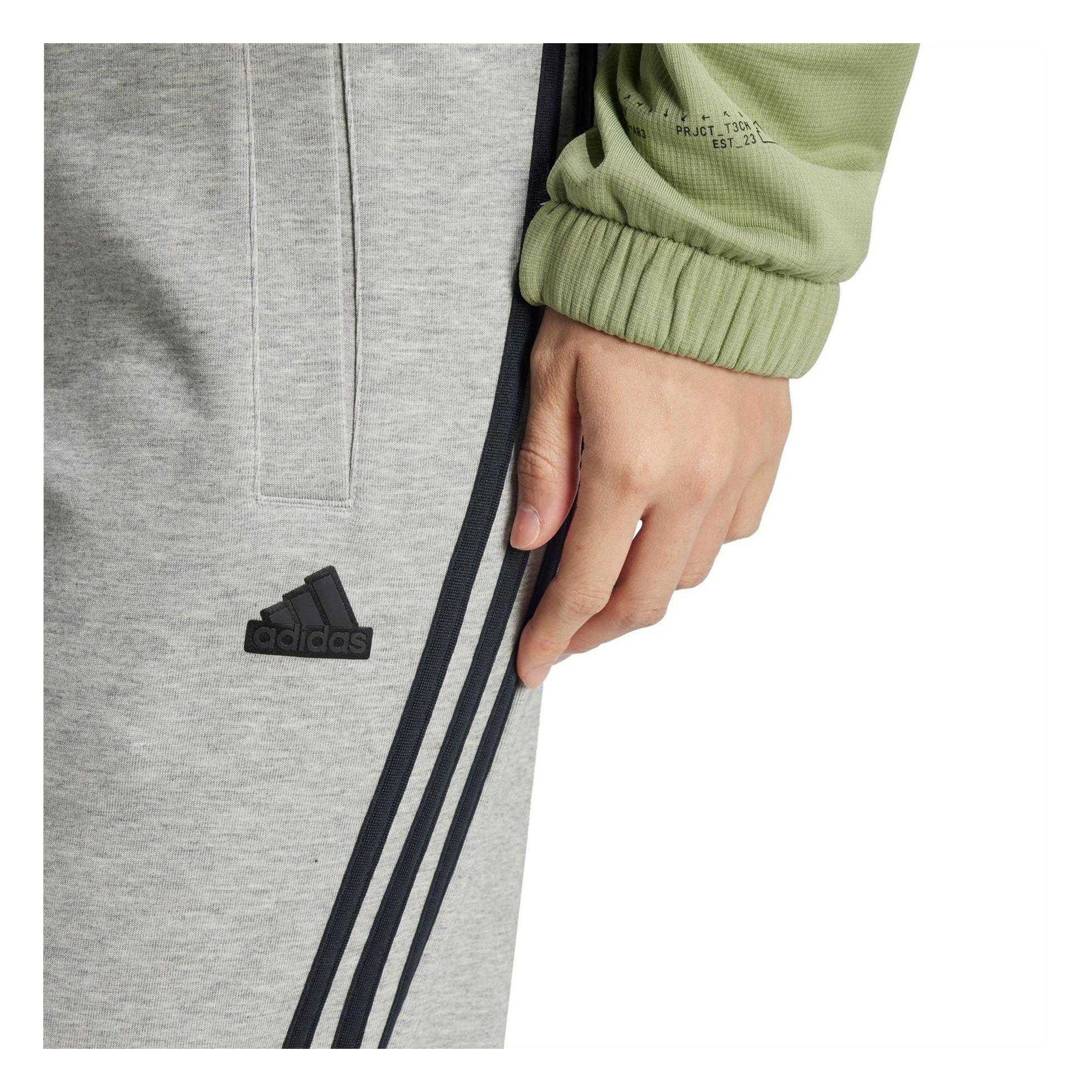 Medium Grey - Side - Adidas Womens-Ladies 3S Joggers