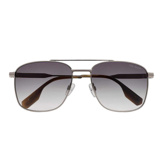 Silver - Front - Ted Baker Chase Rectangular Sunglasses