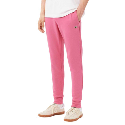 Pink - Side - Lacoste Mens Organic Cotton Joggers