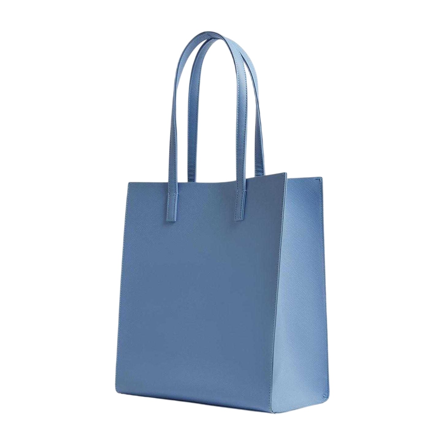 Blue - Back - Ted Baker Soocon Grain Leather Shopper Bag