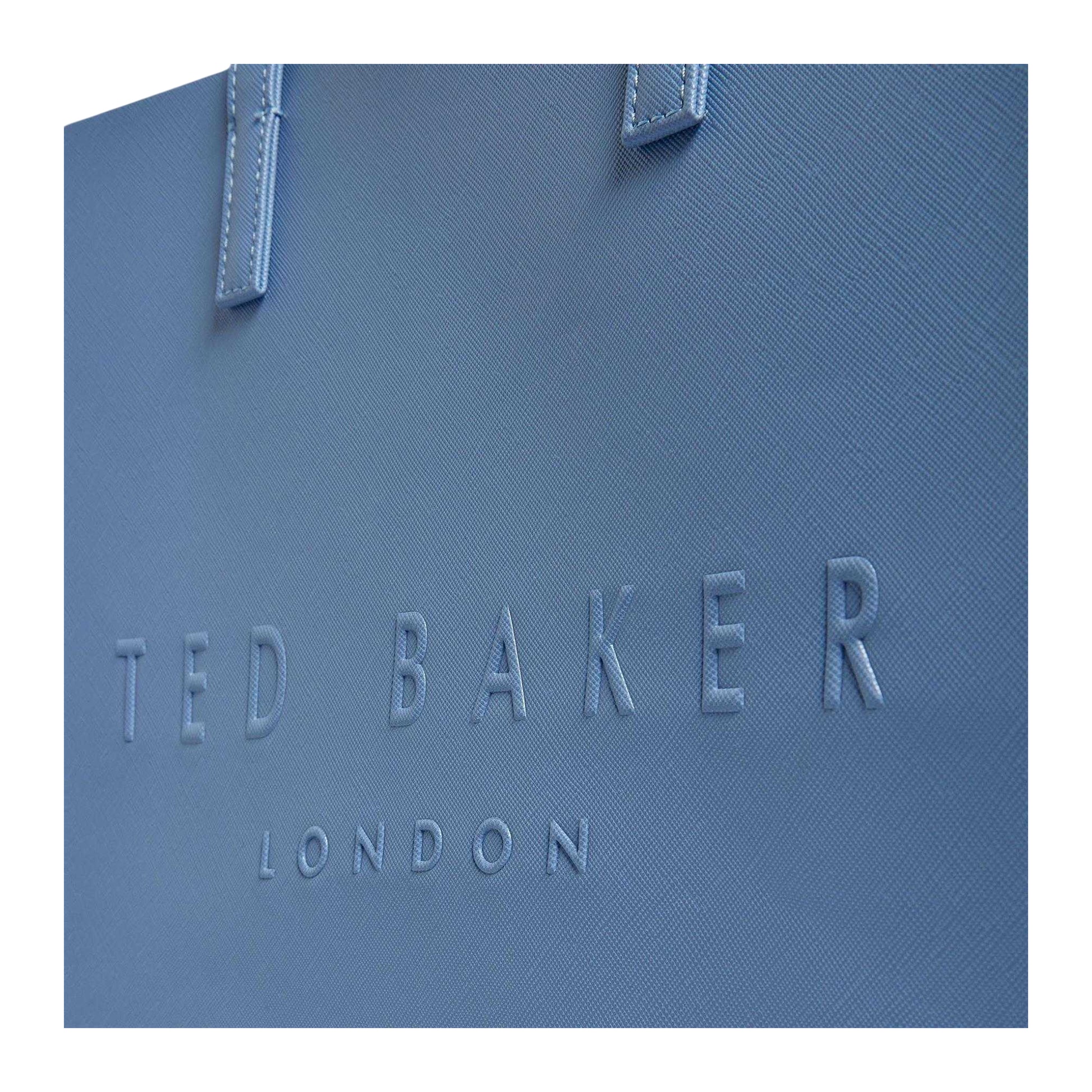 Blue - Side - Ted Baker Soocon Grain Leather Shopper Bag