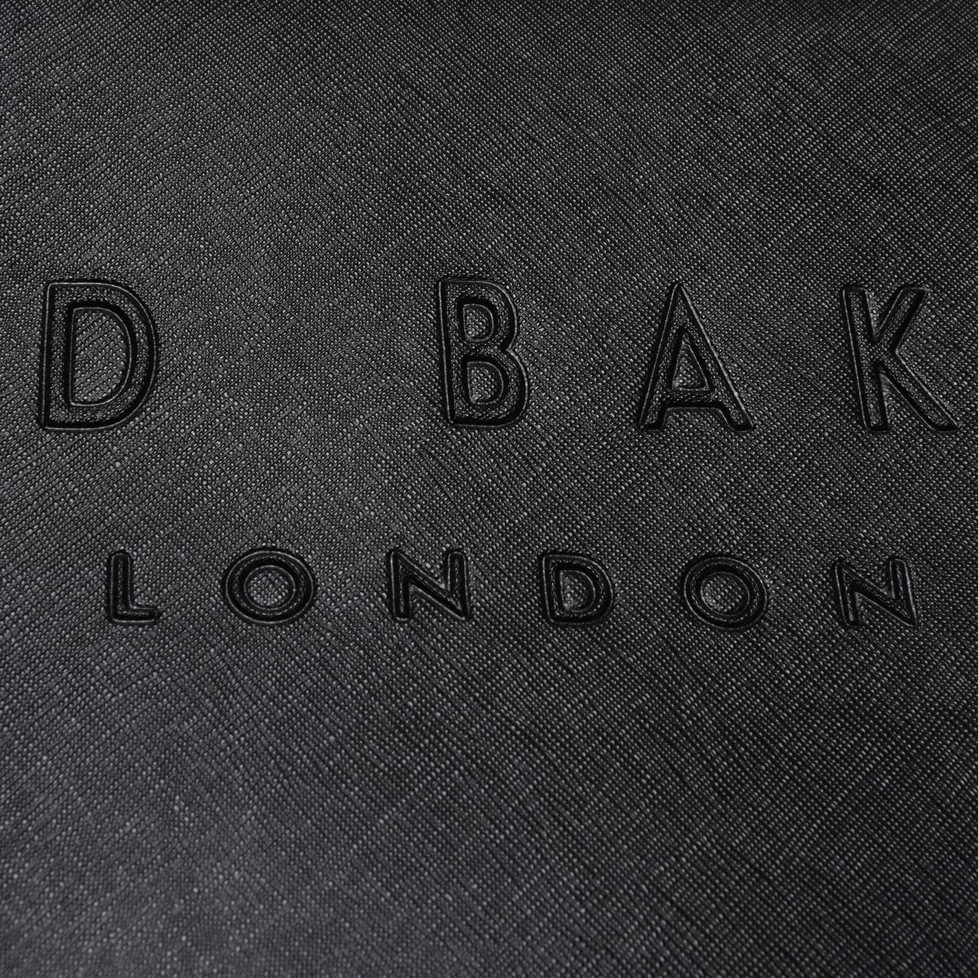 Black - Back - Ted Baker Soocon Grain Leather Shopper Bag