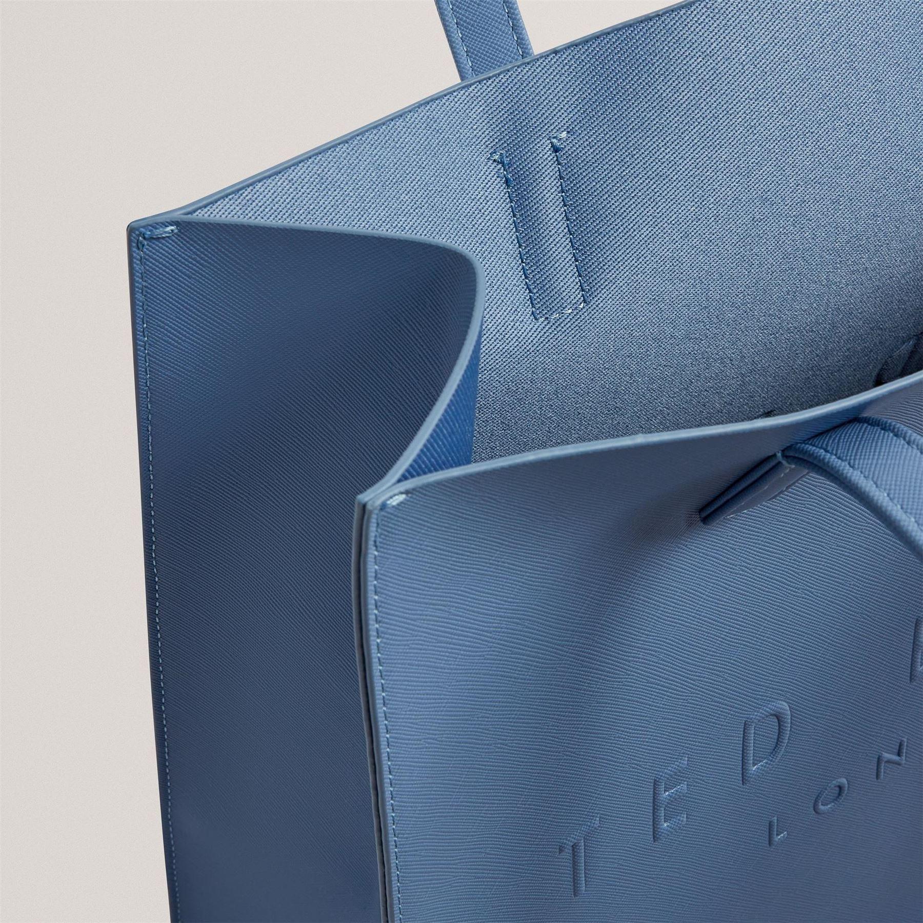 Blue - Lifestyle - Ted Baker Soocon Grain Leather Shopper Bag