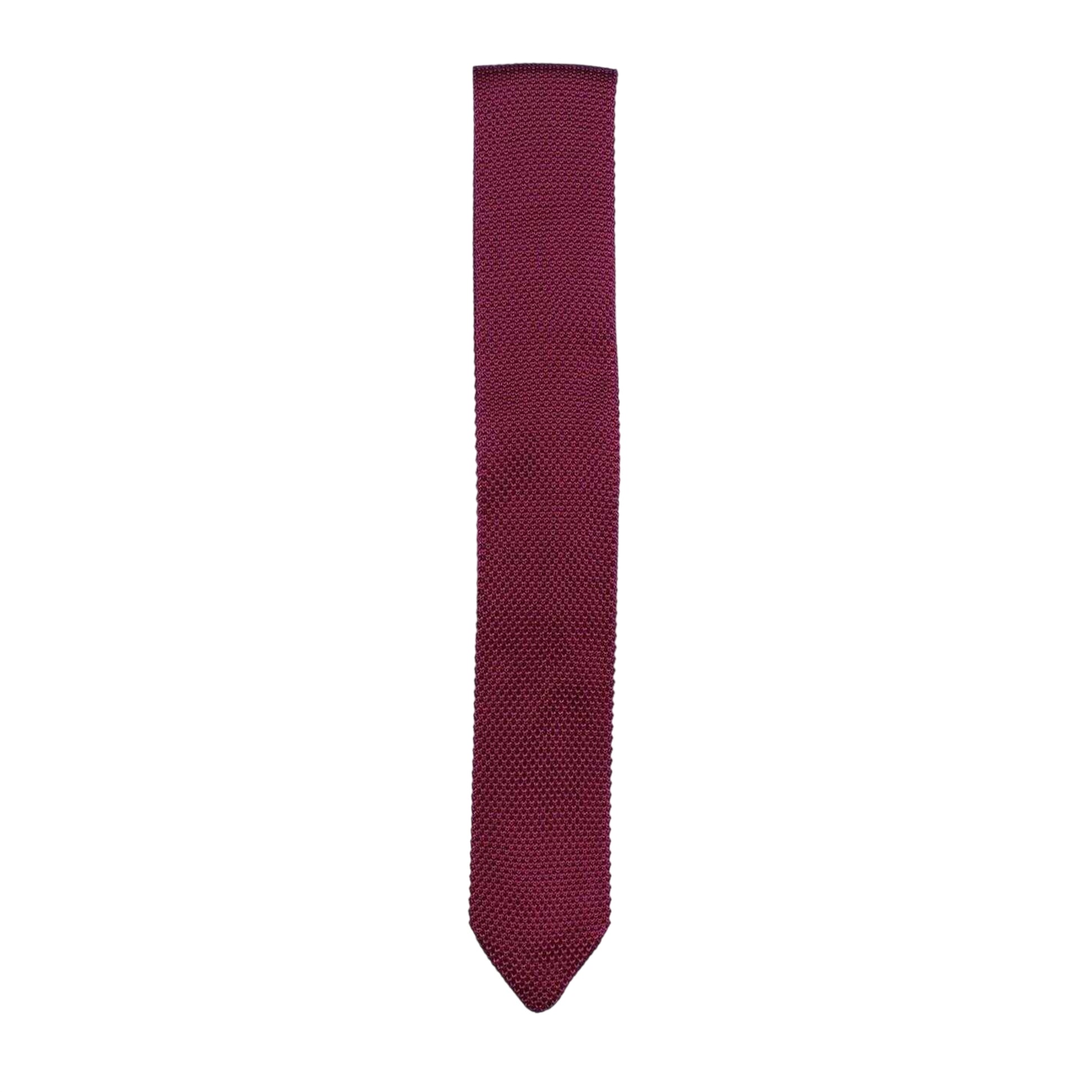 Burgundy - Front - Twisted Tailor Jagger Knitted Polyester Tie