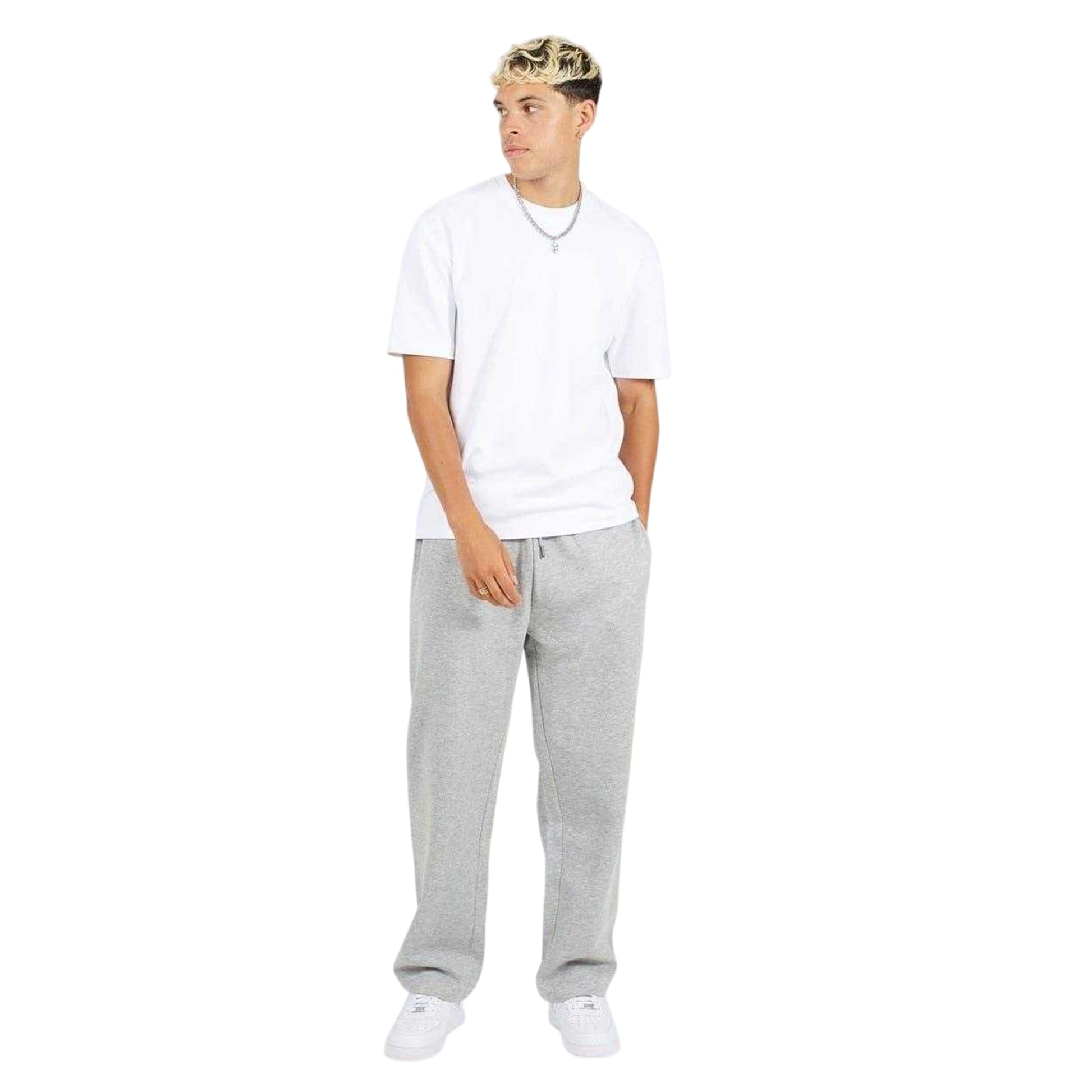 Grey Marl - Side - Brave Soul Mens Joggers