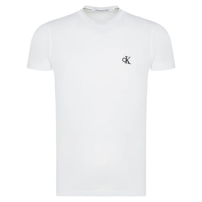 White - Front - Calvin Klein Mens Essential Organic Cotton Slim T-Shirt