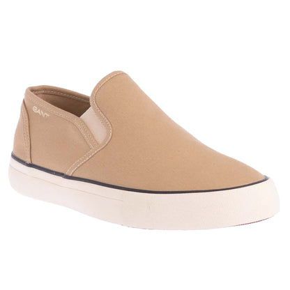 Beige - Front - Gant Mens Killox Cotton Twill Trainers