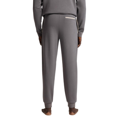 Dark Grey - Back - Boss Mens Sense Patterned Slim Joggers