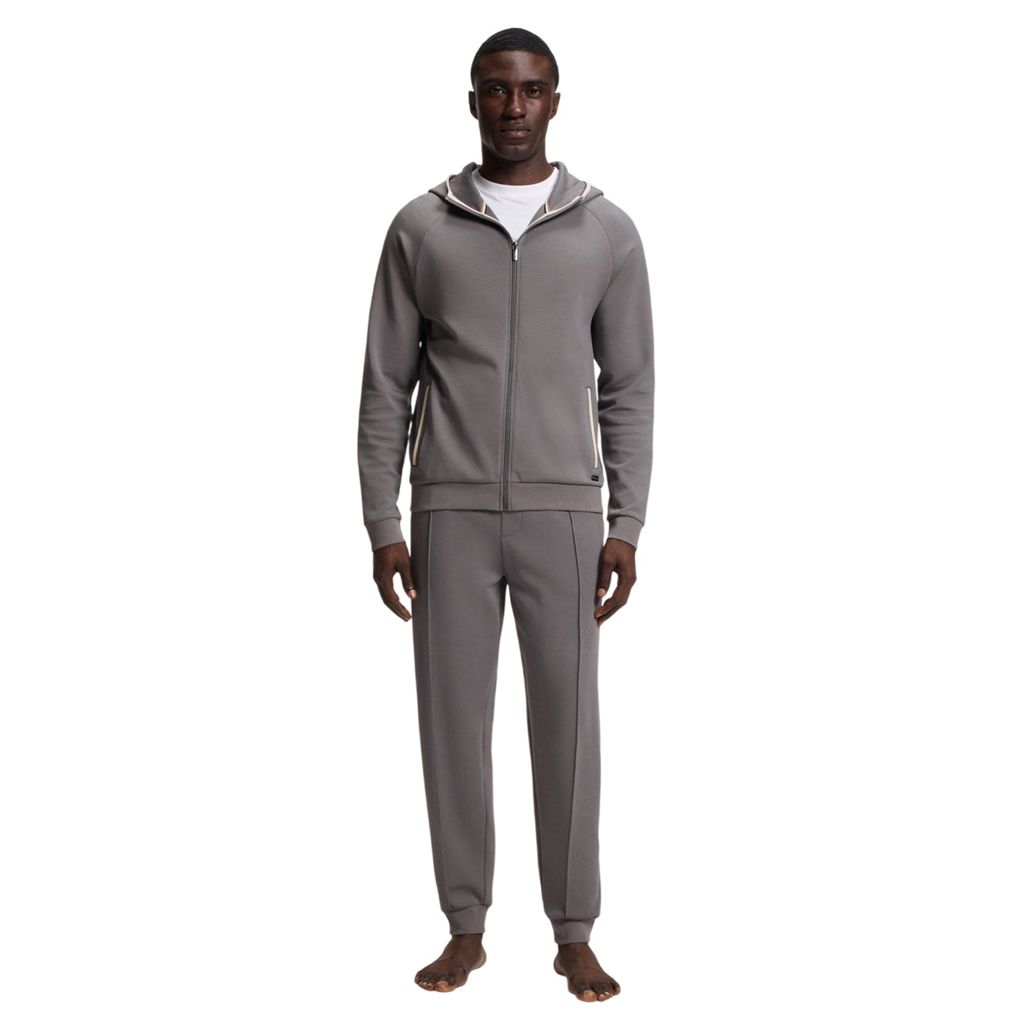 Dark Grey - Lifestyle - Boss Mens Sense Patterned Slim Joggers