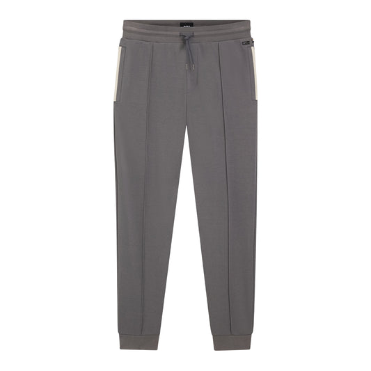 Dark Grey - Front - Boss Mens Sense Patterned Slim Joggers