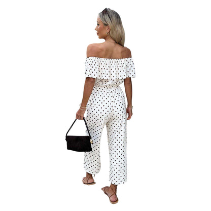 Cream - Back - AX Paris Womens-Ladies Bardot Jumpsuit