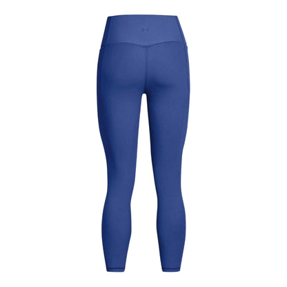 Blue - Back - Under Armour Womens-Ladies Meridian Ribbed High Rise Leggings