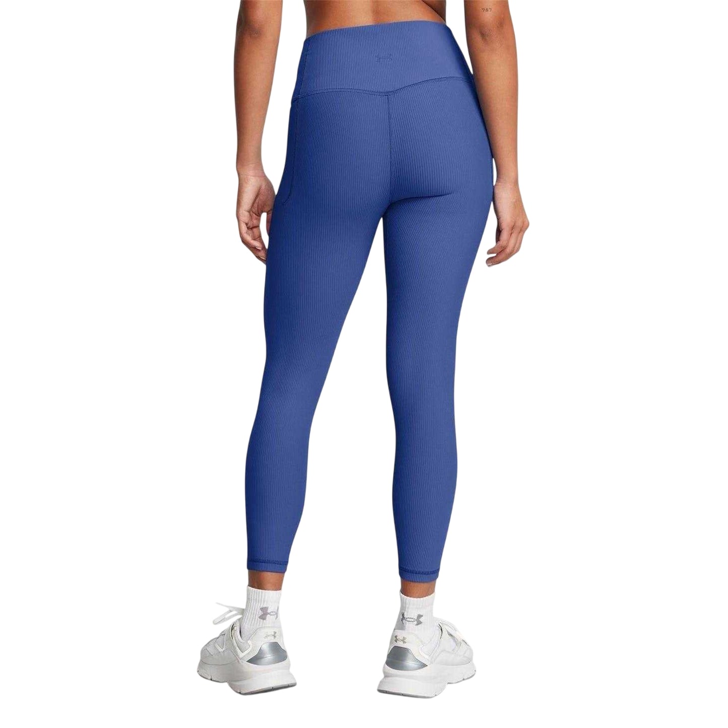 Blue - Lifestyle - Under Armour Womens-Ladies Meridian Ribbed High Rise Leggings