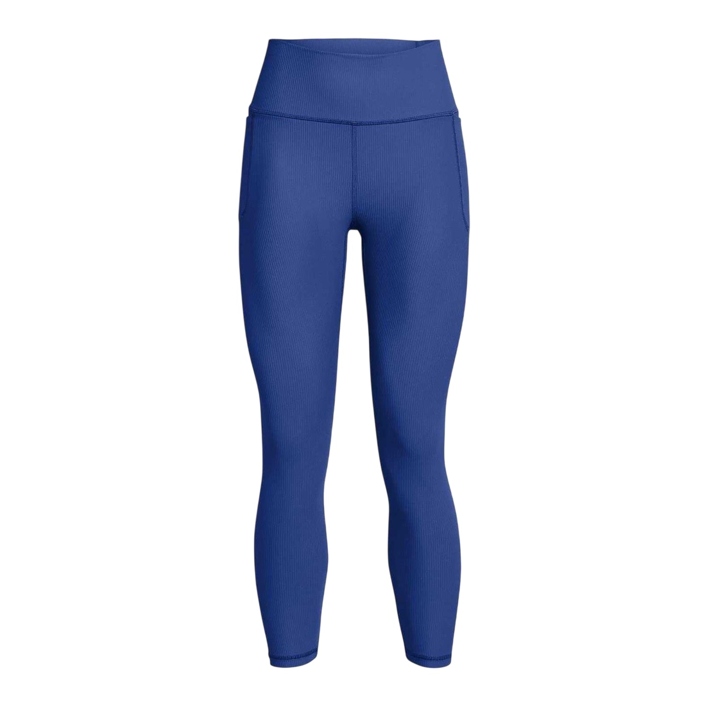 Blue - Front - Under Armour Womens-Ladies Meridian Ribbed High Rise Leggings