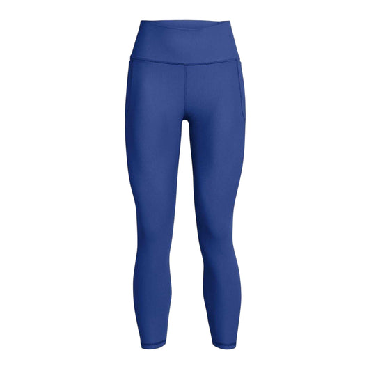 Blue - Front - Under Armour Womens-Ladies Meridian Ribbed High Rise Leggings