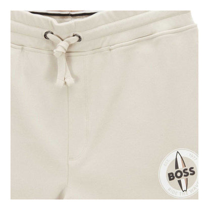 Beige - Back - Boss Mens Javan Tracksuit Bottoms