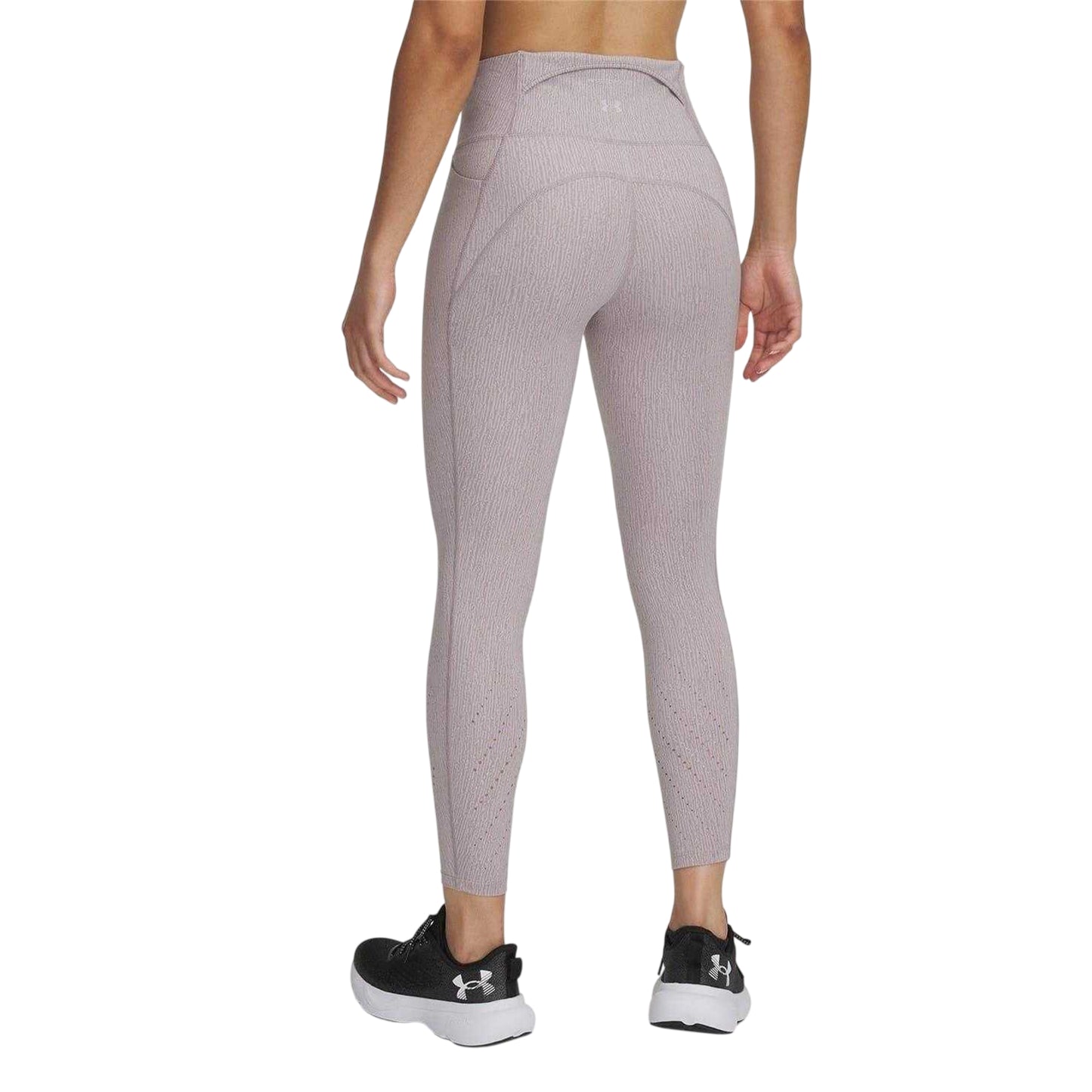 Frost Gray - Back - Under Armour Womens-Ladies Launch Elite Abstract Leggings