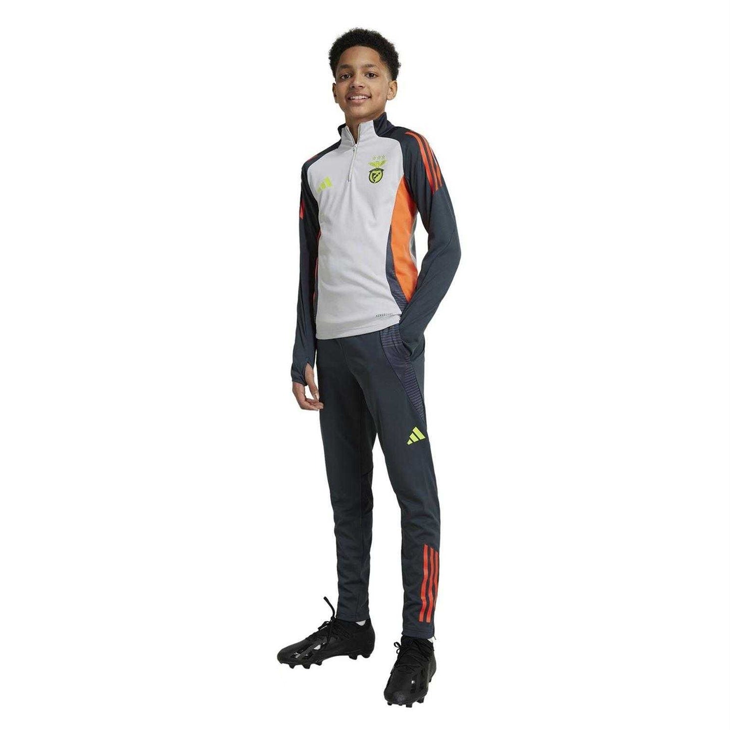 Night Grey - Side - Adidas Boys Tiro 23 League Tracksuit Bottoms