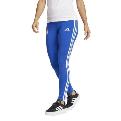 Royal Blue - Side - Adidas Womens-Ladies Real Side Stripe Fitted Leggings