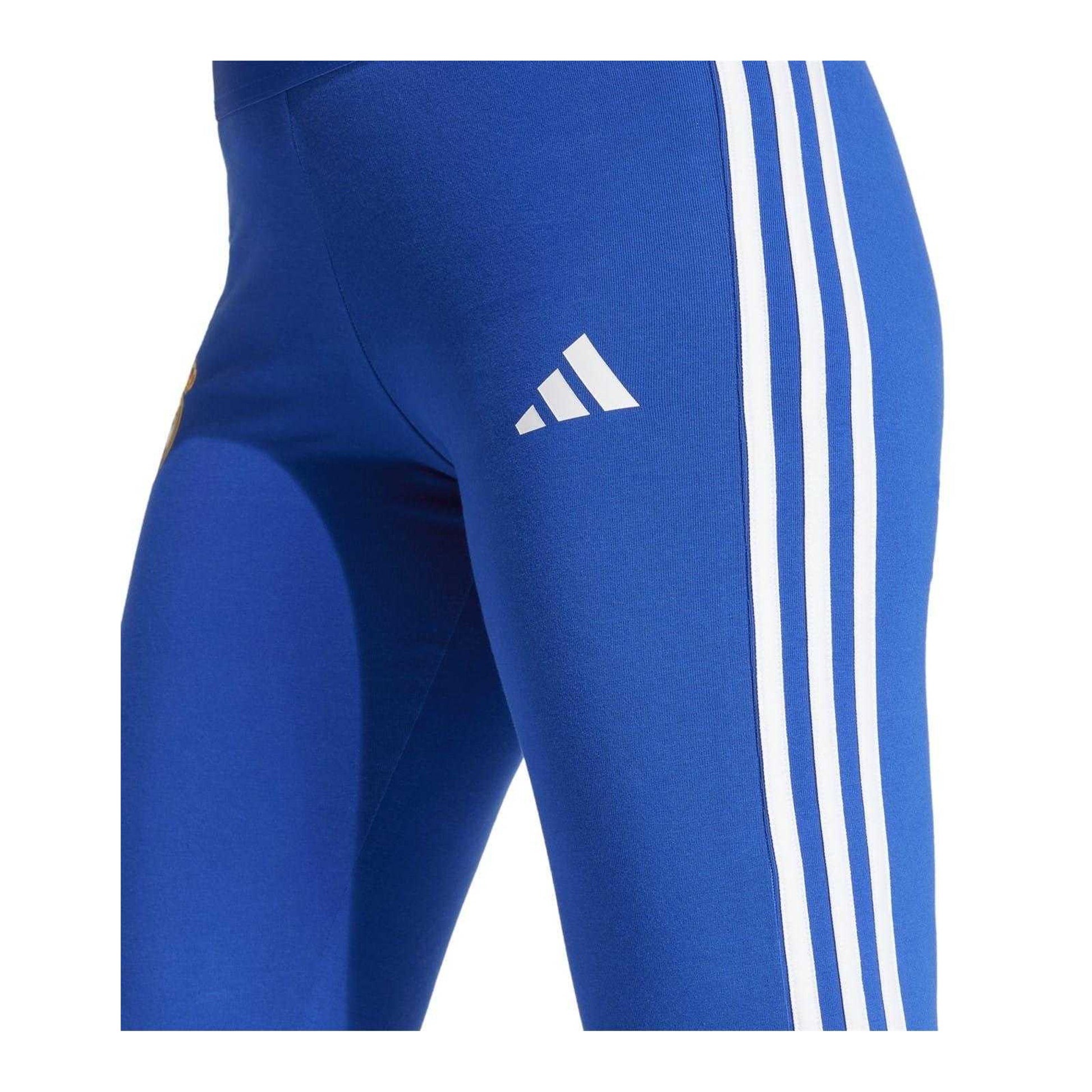 Royal Blue - Lifestyle - Adidas Womens-Ladies Real Side Stripe Fitted Leggings