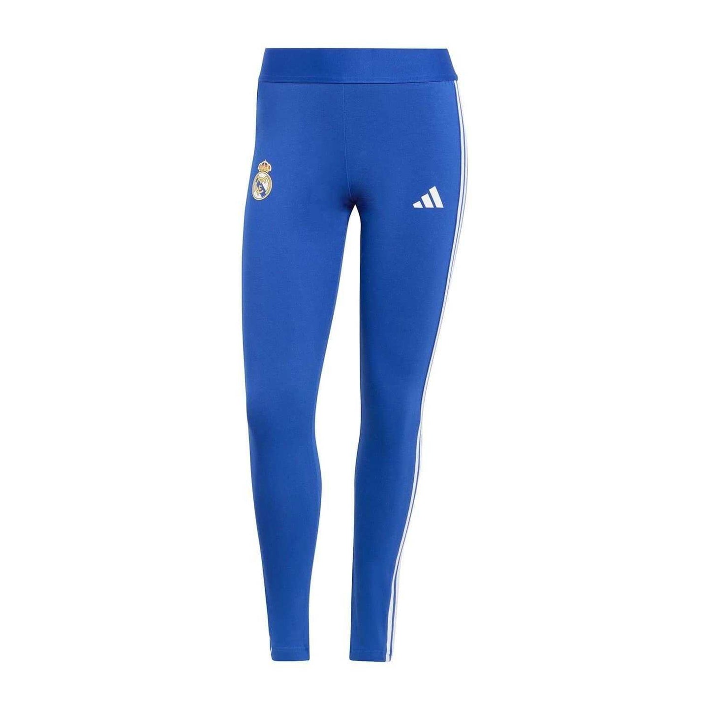 Royal Blue - Front - Adidas Womens-Ladies Real Side Stripe Fitted Leggings