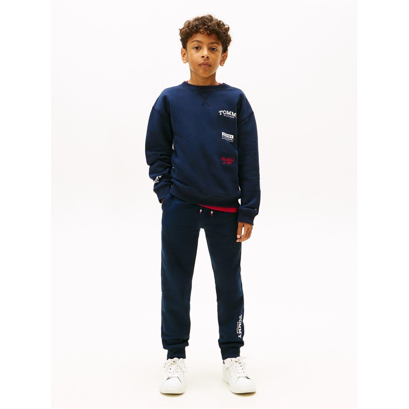 Navy - Lifestyle - Tommy Hilfiger Childrens-Kids Slim Joggers