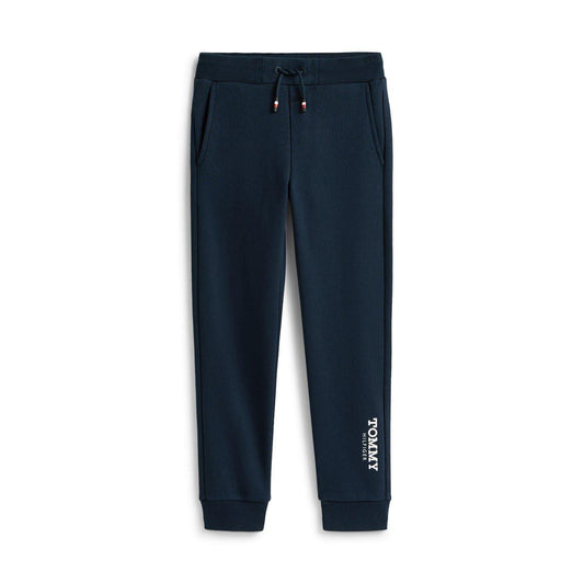 Navy - Front - Tommy Hilfiger Childrens-Kids Slim Joggers