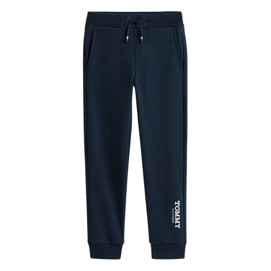 Navy - Front - Tommy Hilfiger Childrens-Kids Slim Joggers