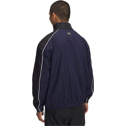 Black - Back - Under Armour Mens Colour Block Contrast Piping Raglan Track Jacket