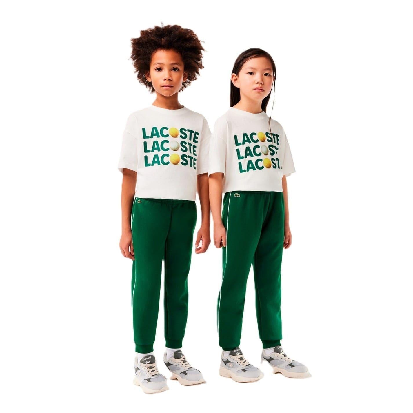 Green - Side - Lacoste Childrens-Kids Regular Joggers