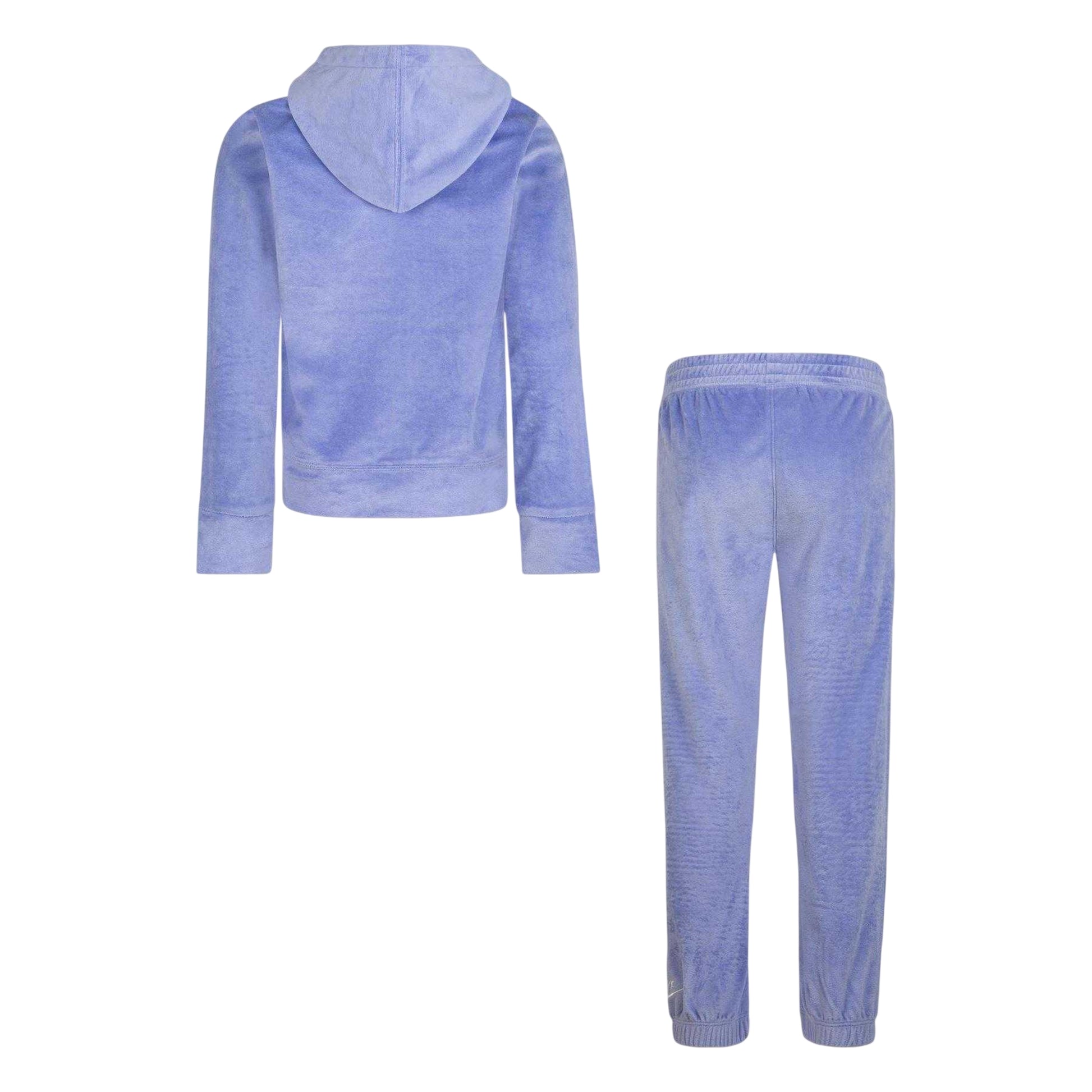 Light Thistle - Back - Nike Childrens-Kids Velour Hoodie And Joggers Set