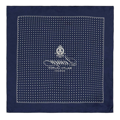 Navy - Back - Ralph Lauren Polka Dot Silk Scarf