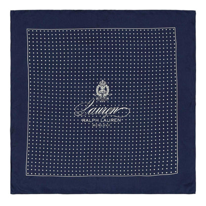 Navy - Front - Ralph Lauren Polka Dot Silk Scarf