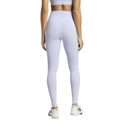 Violet-White - Back - Adidas Womens-Ladies Optime Shaping Leggings