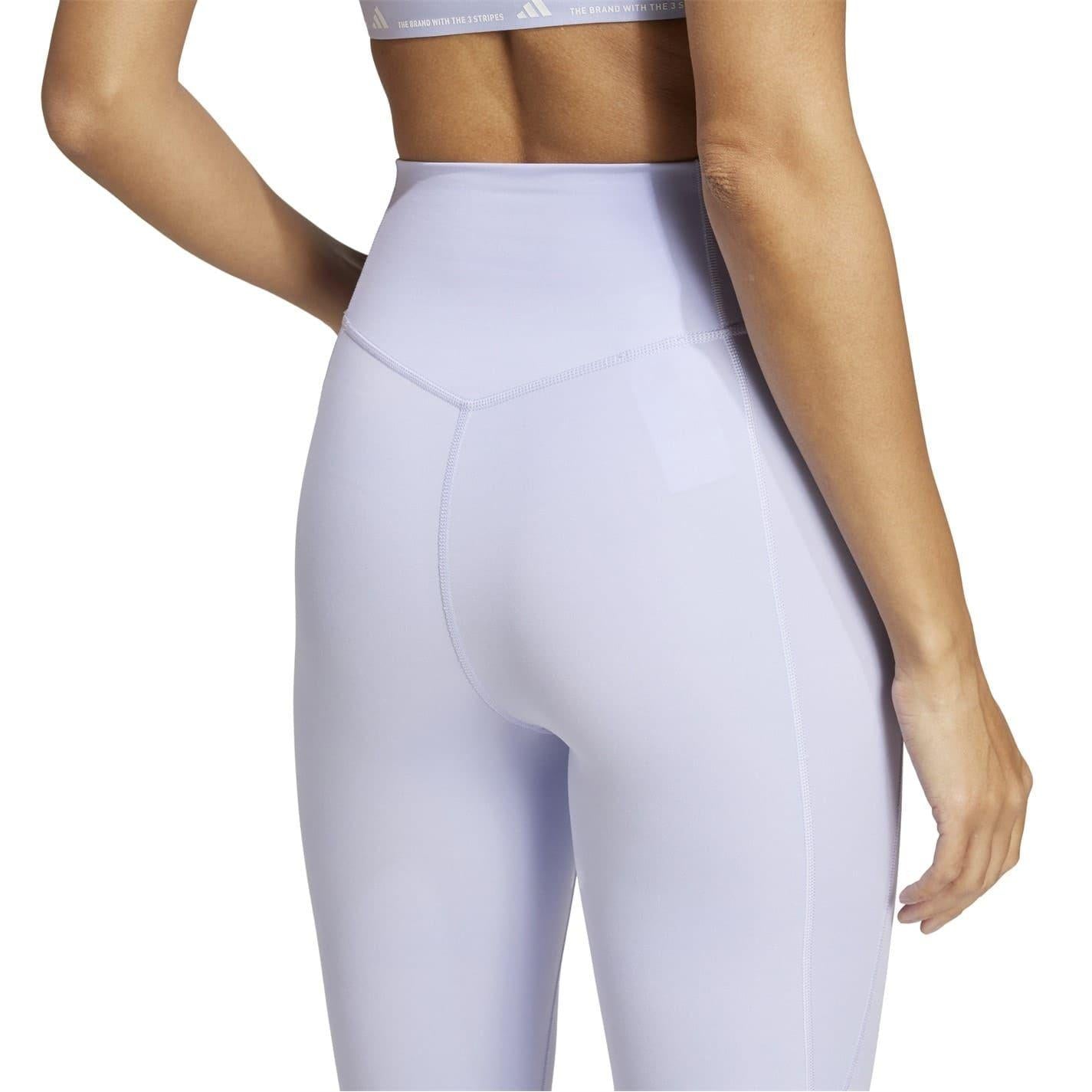 Violet-White - Lifestyle - Adidas Womens-Ladies Optime Shaping Leggings