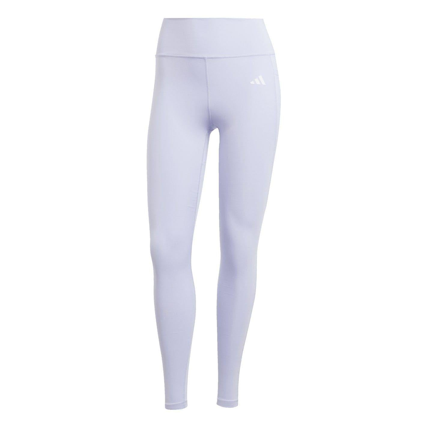 Violet-White - Front - Adidas Womens-Ladies Optime Shaping Leggings