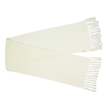 White - Back - Lacoste Ribbed Scarf