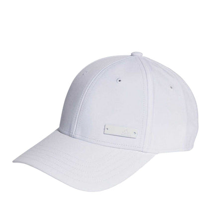 White - Front - Adidas Mens Metal Badge Baseball Cap