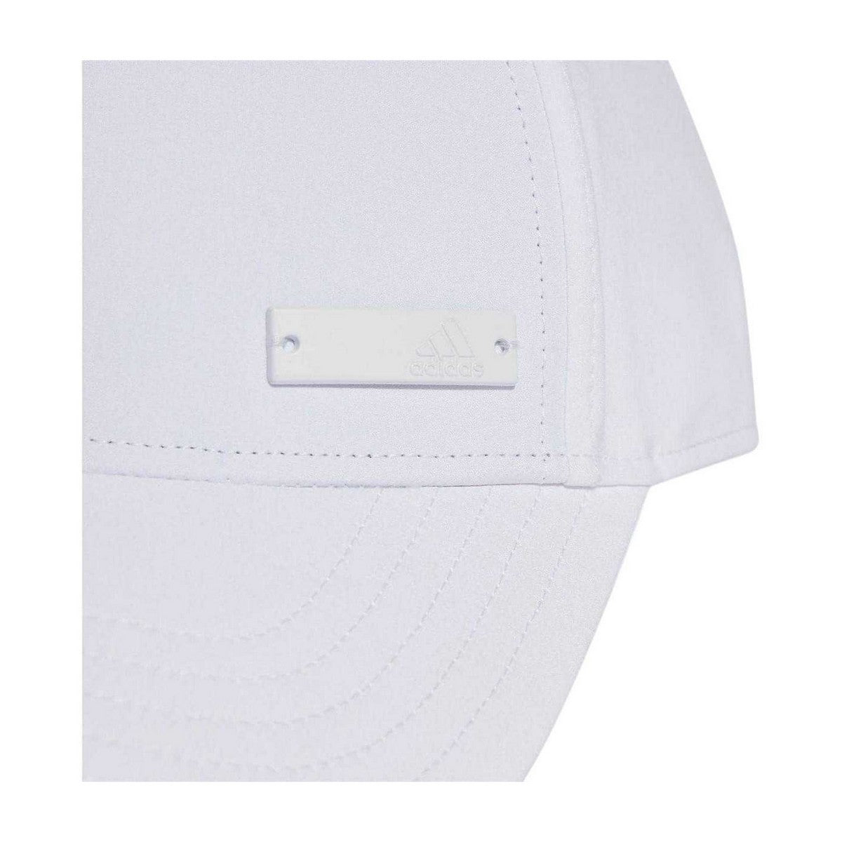 White - Back - Adidas Mens Metal Badge Baseball Cap