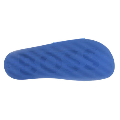 Blue - Lifestyle - Boss Mens Italian-Made Sliders