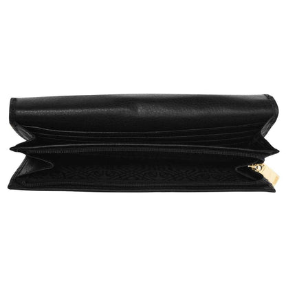 Black - Side - Biba Maxine Logo Leather Purse