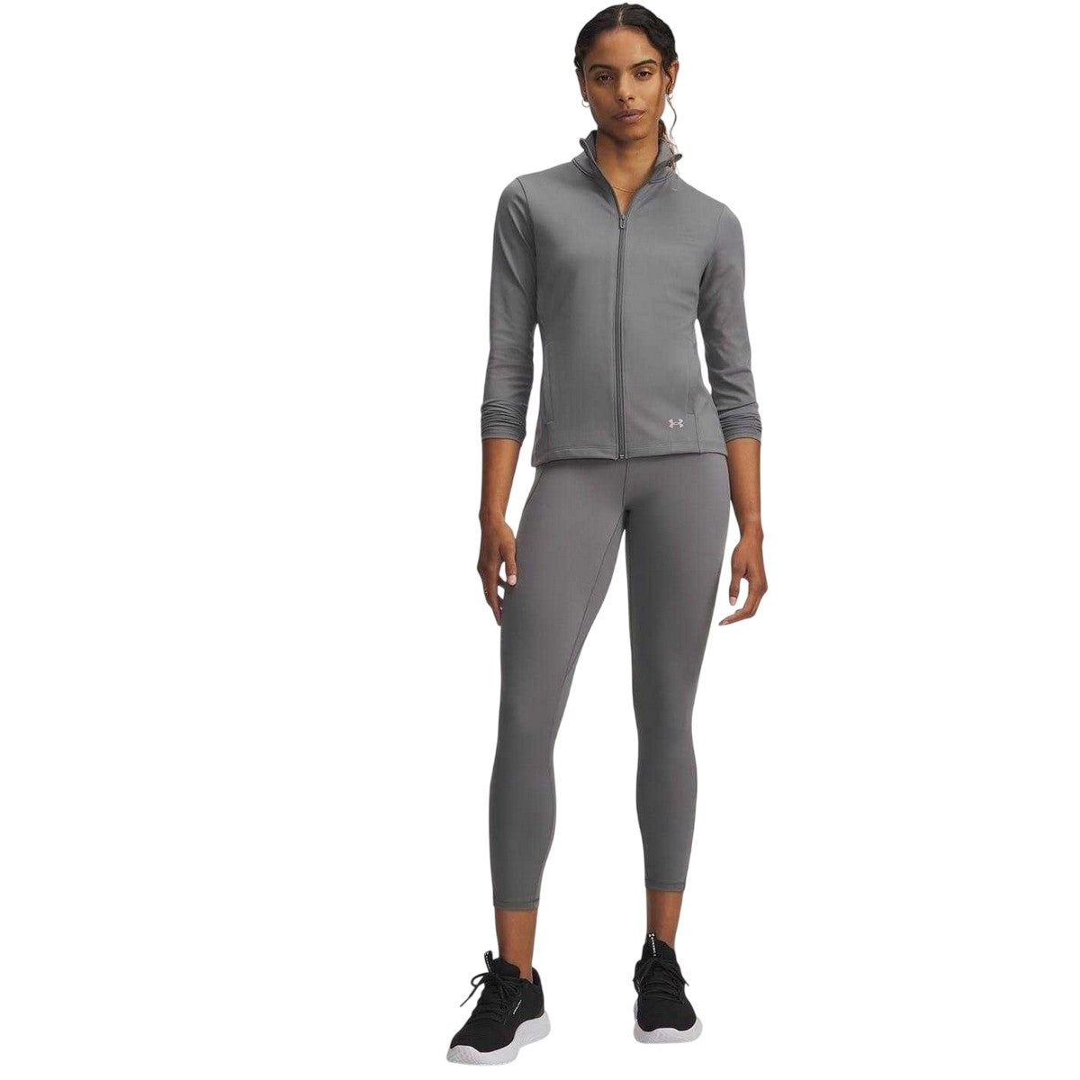 Green-Titanium - Side - Under Armour Womens-Ladies Motion Leggings