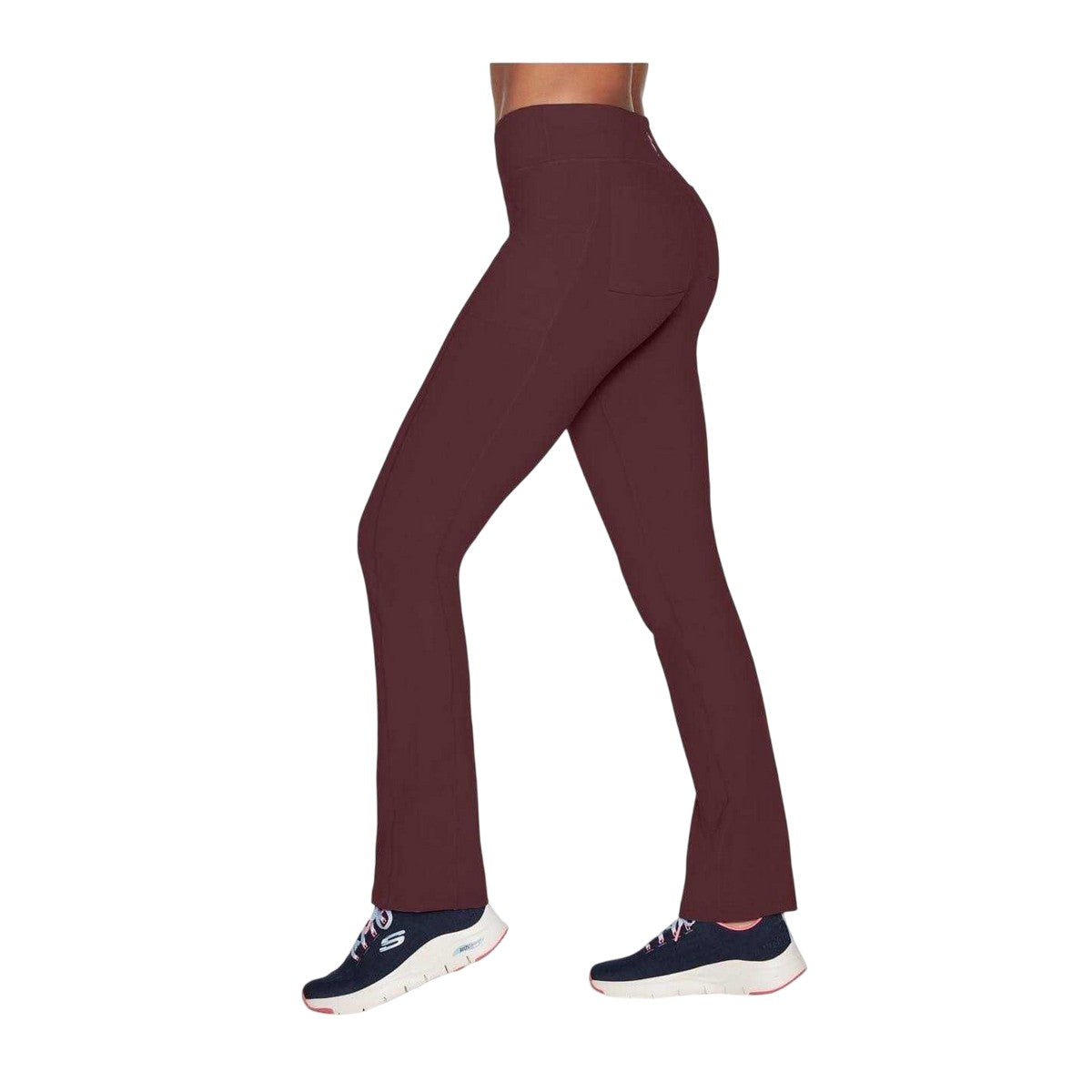 Purple - Side - Skechers Womens-Ladies Go Walk Shape & Lift Leggings
