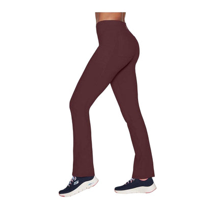 Purple - Side - Skechers Womens-Ladies Go Walk Shape & Lift Leggings