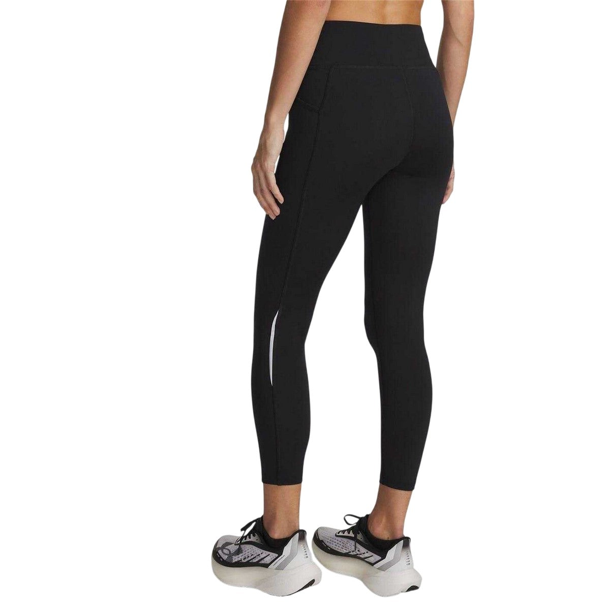 Black-Reflective Black - Back - Under Armour Womens-Ladies Velo Side Pocket Leggings